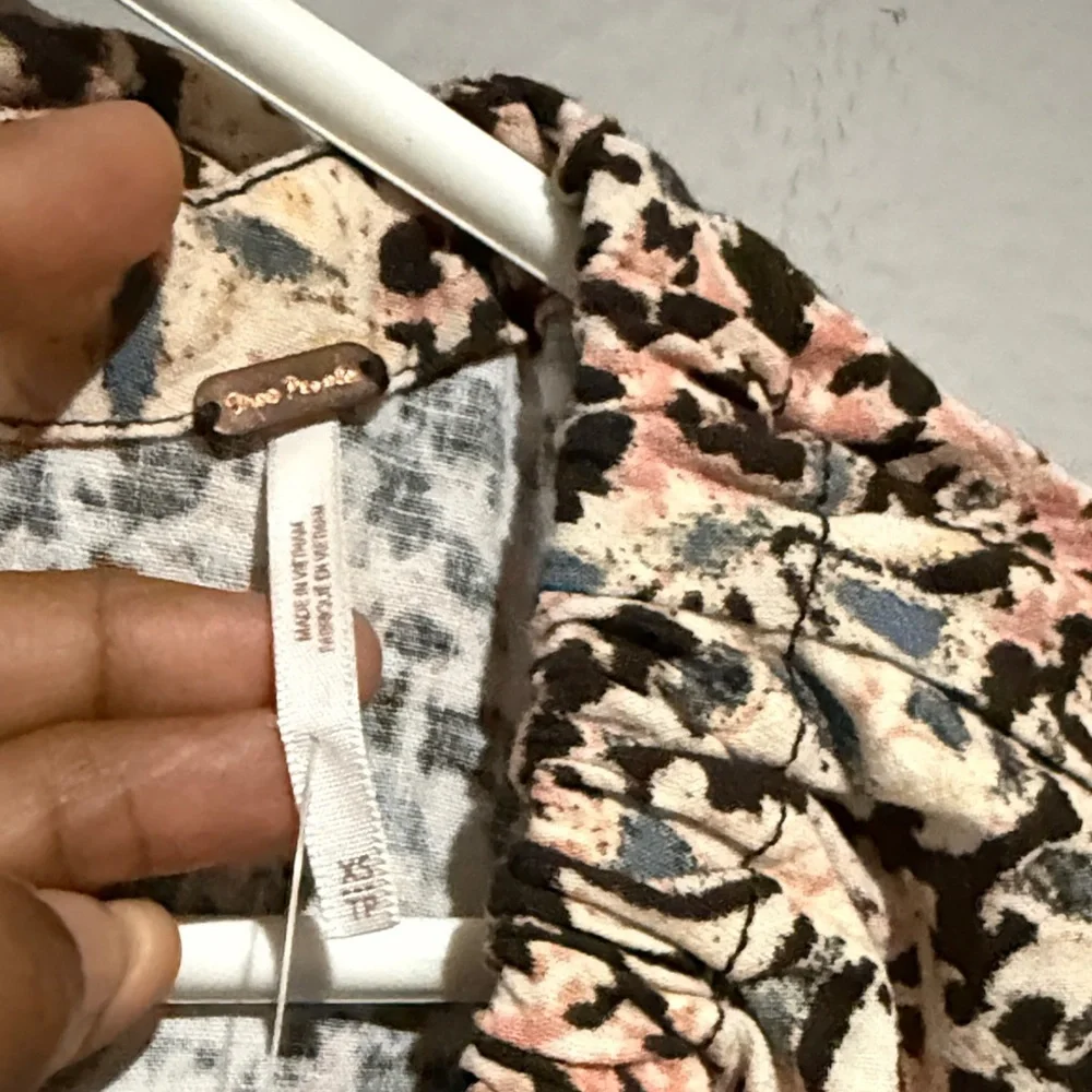 Free People Black and Cream Floral Jumpsuit coveralls I got a feeling